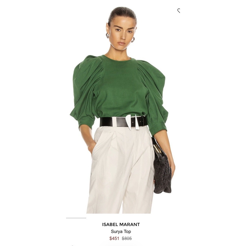 ISABEL MARANT Surya blouse in black EUC MSRP $805 EU 40 or L - Picture 6 of 9